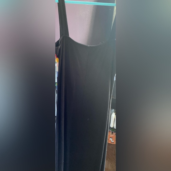 Aero dress- long black with striped front - Picture 2 of 2